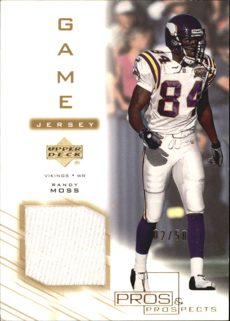 2001 Upper Deck Pros and Prospects Game Jersey Gold #RMJ Randy Moss