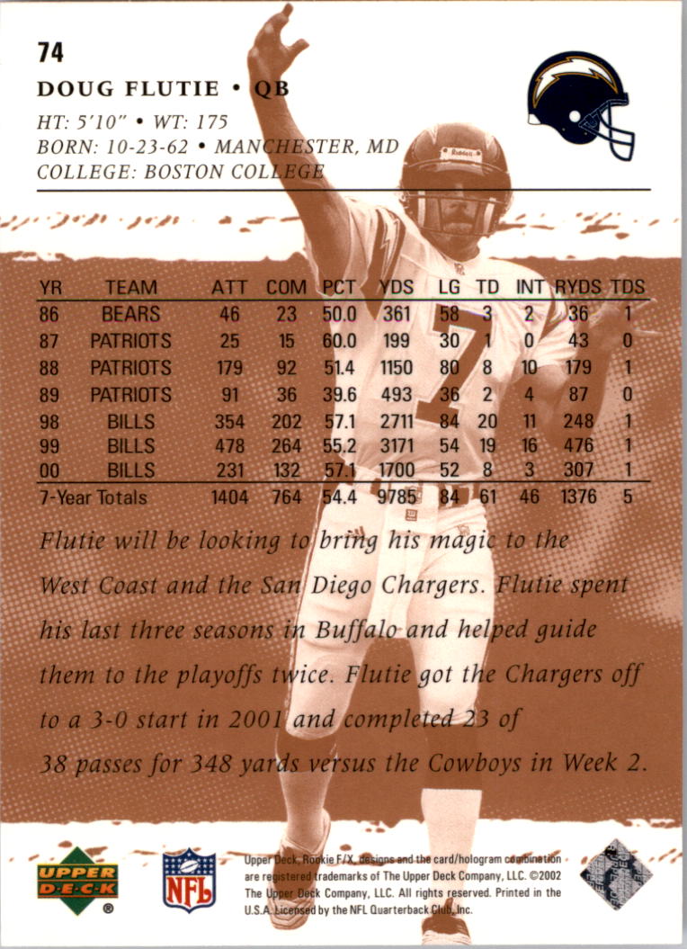 B0705- 2001 Upper Deck Rookie F/X FB Cards 1-332 -You Pick- 15+ FREE US SHIP - Picture 41 of 58