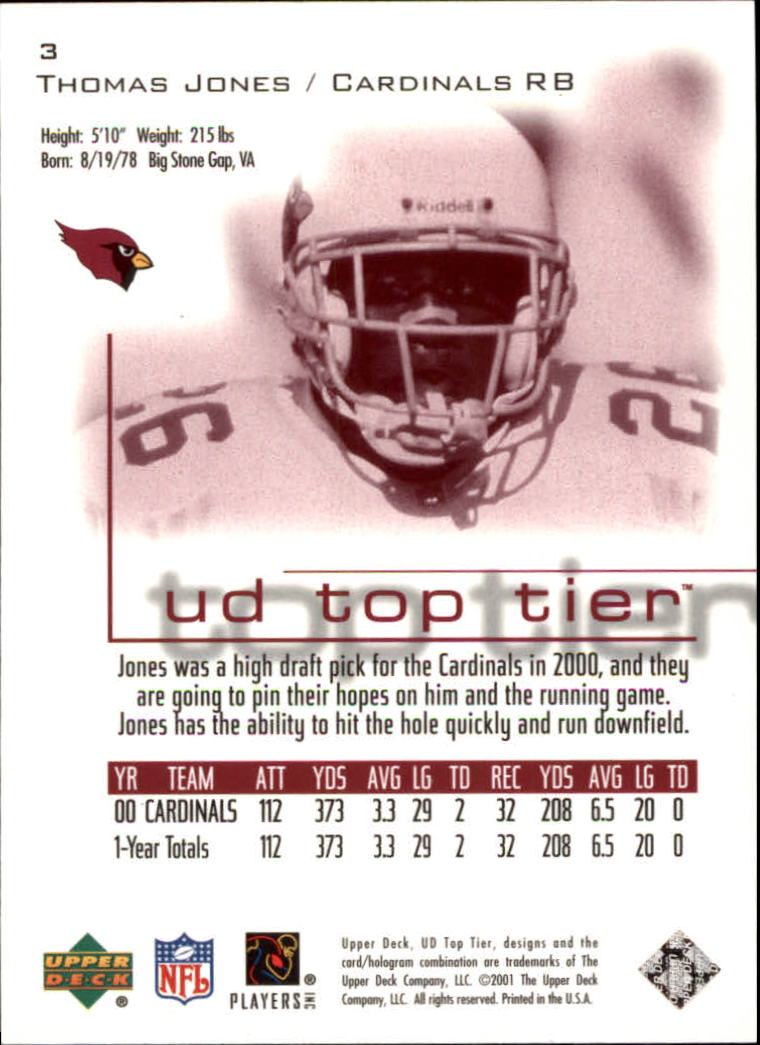 B1253- 2001 Upper Deck Top Tier FB 1-225 + Inserts -You Pick- 15+ FREE US SHIP - Picture 7 of 319