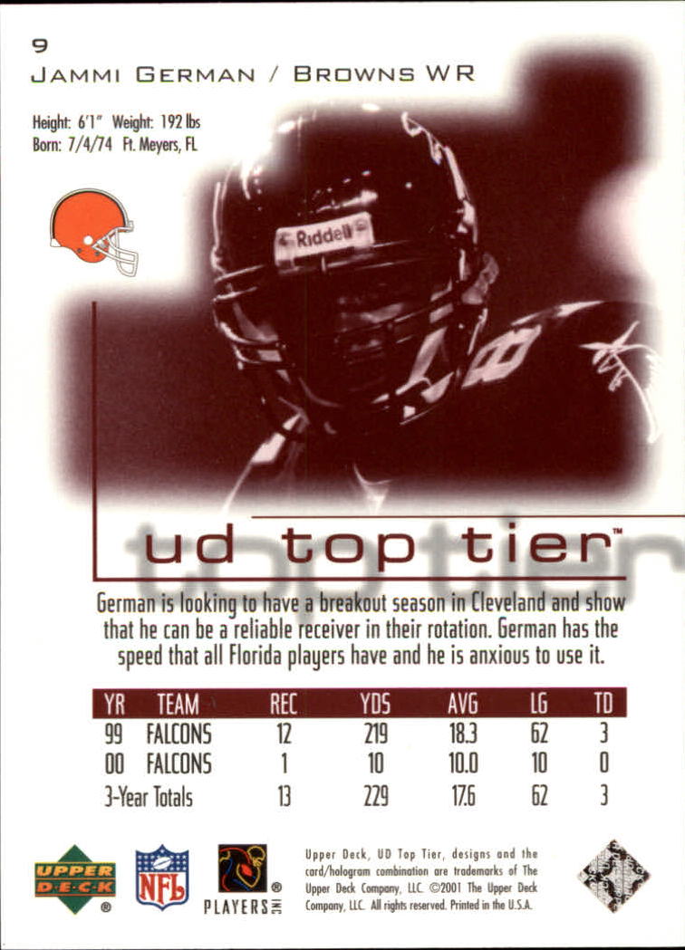B1253- 2001 Upper Deck Top Tier FB 1-225 + Inserts -You Pick- 15+ FREE US SHIP - Picture 19 of 319