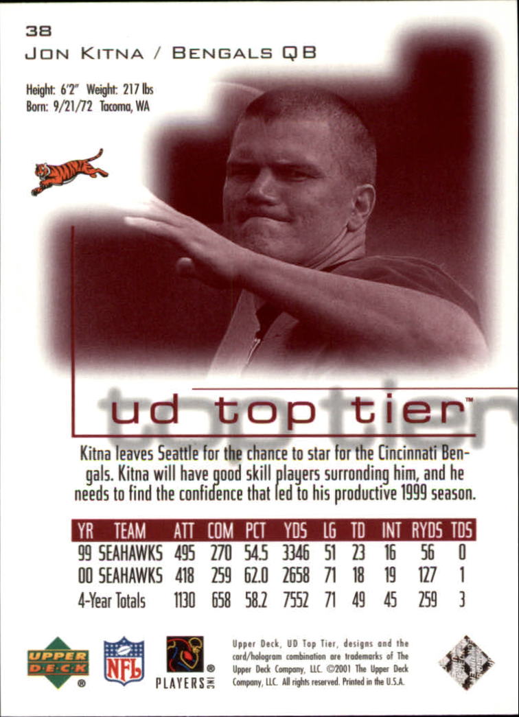 B1253- 2001 Upper Deck Top Tier FB 1-225 + Inserts -You Pick- 15+ FREE US SHIP - Picture 63 of 319