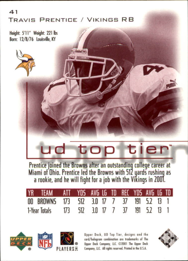 B1253- 2001 Upper Deck Top Tier FB 1-225 + Inserts -You Pick- 15+ FREE US SHIP - Picture 69 of 319