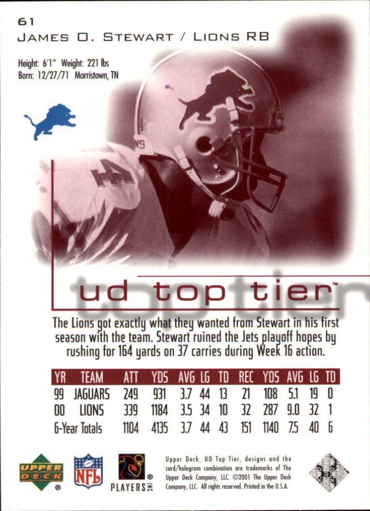 B1253- 2001 Upper Deck Top Tier FB 1-225 + Inserts -You Pick- 15+ FREE US SHIP - Picture 93 of 319