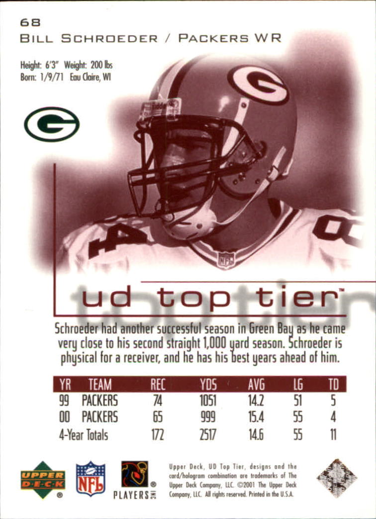 B1253- 2001 Upper Deck Top Tier FB 1-225 + Inserts -You Pick- 15+ FREE US SHIP - Picture 103 of 319