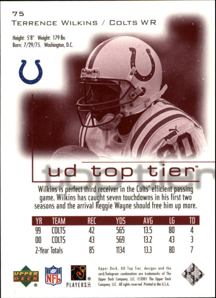 B1253- 2001 Upper Deck Top Tier FB 1-225 + Inserts -You Pick- 15+ FREE US SHIP - Picture 115 of 319