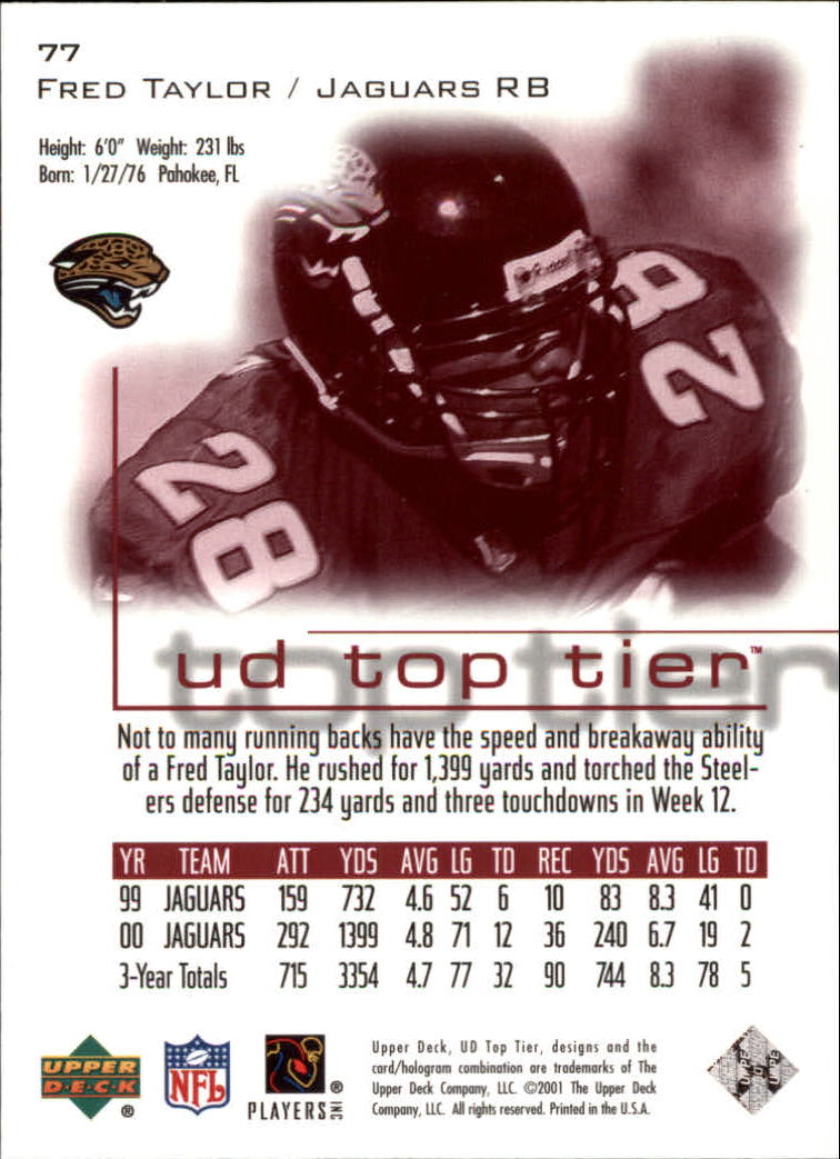B1253- 2001 Upper Deck Top Tier FB 1-225 + Inserts -You Pick- 15+ FREE US SHIP - Picture 119 of 319
