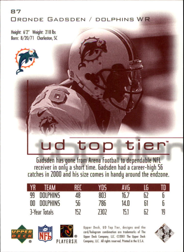 B1253- 2001 Upper Deck Top Tier FB 1-225 + Inserts -You Pick- 15+ FREE US SHIP - Picture 137 of 319