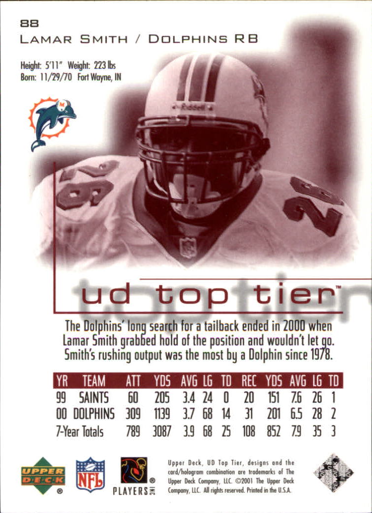 B1253- 2001 Upper Deck Top Tier FB 1-225 + Inserts -You Pick- 15+ FREE US SHIP - Picture 139 of 319