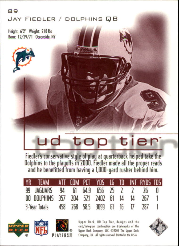 B1253- 2001 Upper Deck Top Tier FB 1-225 + Inserts -You Pick- 15+ FREE US SHIP - Picture 141 of 319