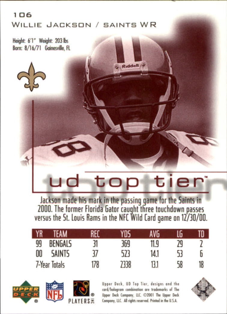 B1253- 2001 Upper Deck Top Tier FB 1-225 + Inserts -You Pick- 15+ FREE US SHIP - Picture 169 of 319