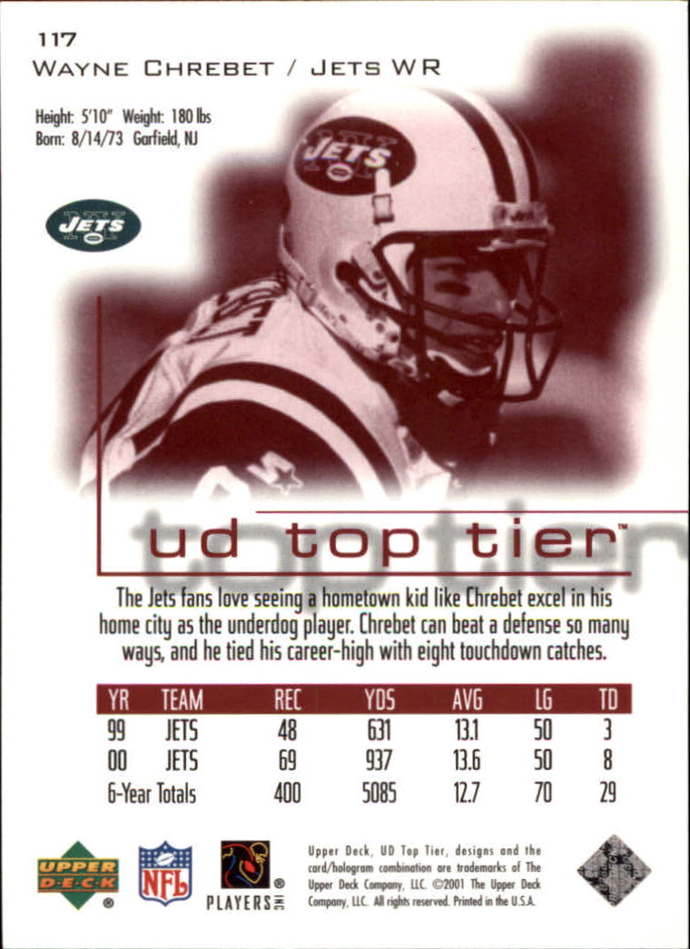 B1253- 2001 Upper Deck Top Tier FB 1-225 + Inserts -You Pick- 15+ FREE US SHIP - Picture 191 of 319