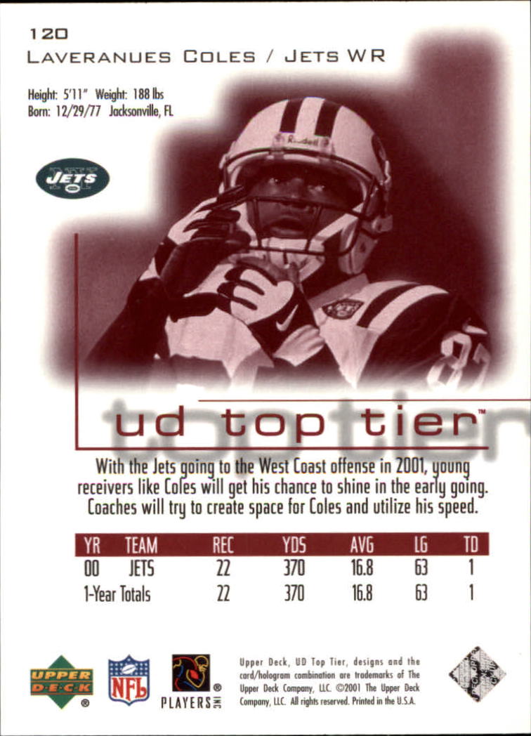 B1253- 2001 Upper Deck Top Tier FB 1-225 + Inserts -You Pick- 15+ FREE US SHIP - Picture 197 of 319