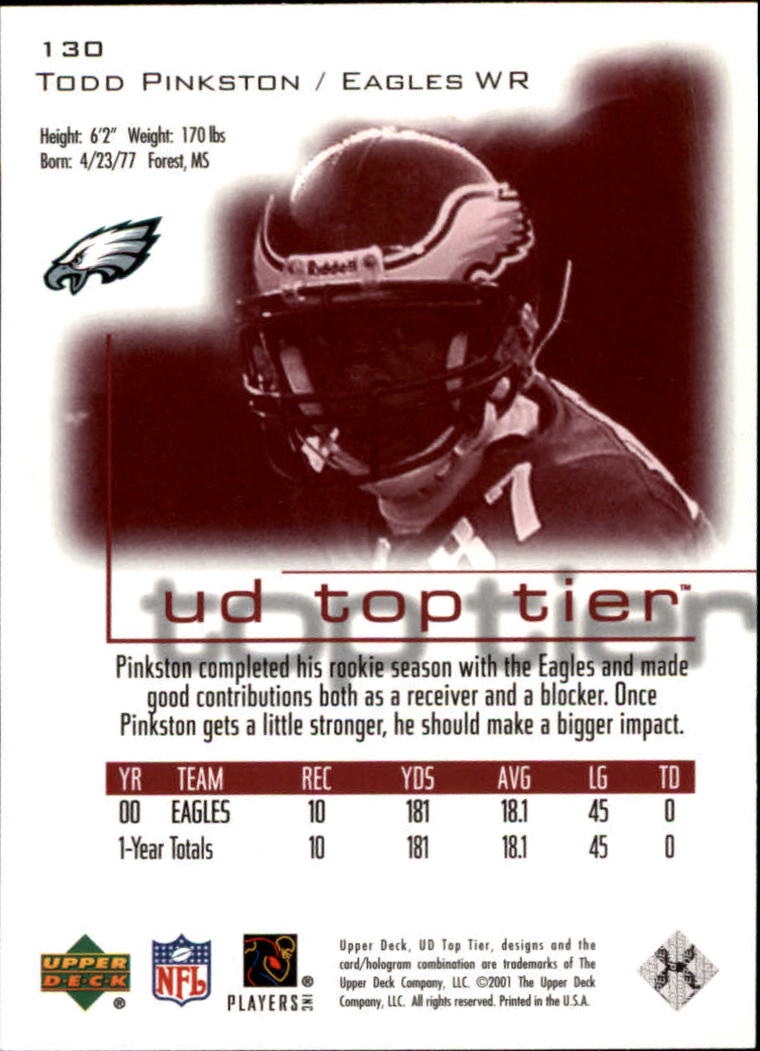 B1253- 2001 Upper Deck Top Tier FB 1-225 + Inserts -You Pick- 15+ FREE US SHIP - Picture 217 of 319