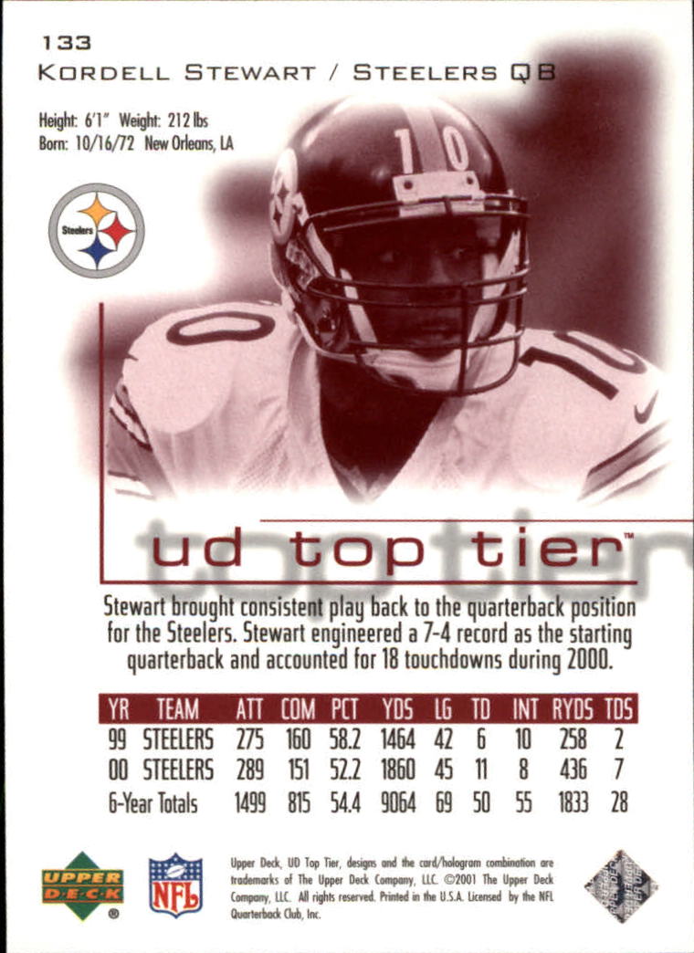 2001 Top Tier (Upper Deck) Football "Main Set" Cards - Picture 241 of 355