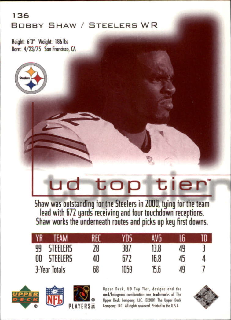 2001 Top Tier (Upper Deck) Football "Main Set" Cards - Picture 245 of 355