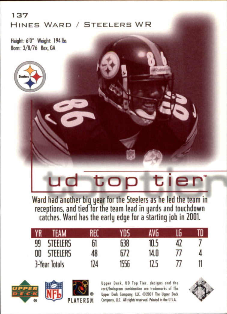 B1253- 2001 Upper Deck Top Tier FB 1-225 + Inserts -You Pick- 15+ FREE US SHIP - Picture 225 of 319