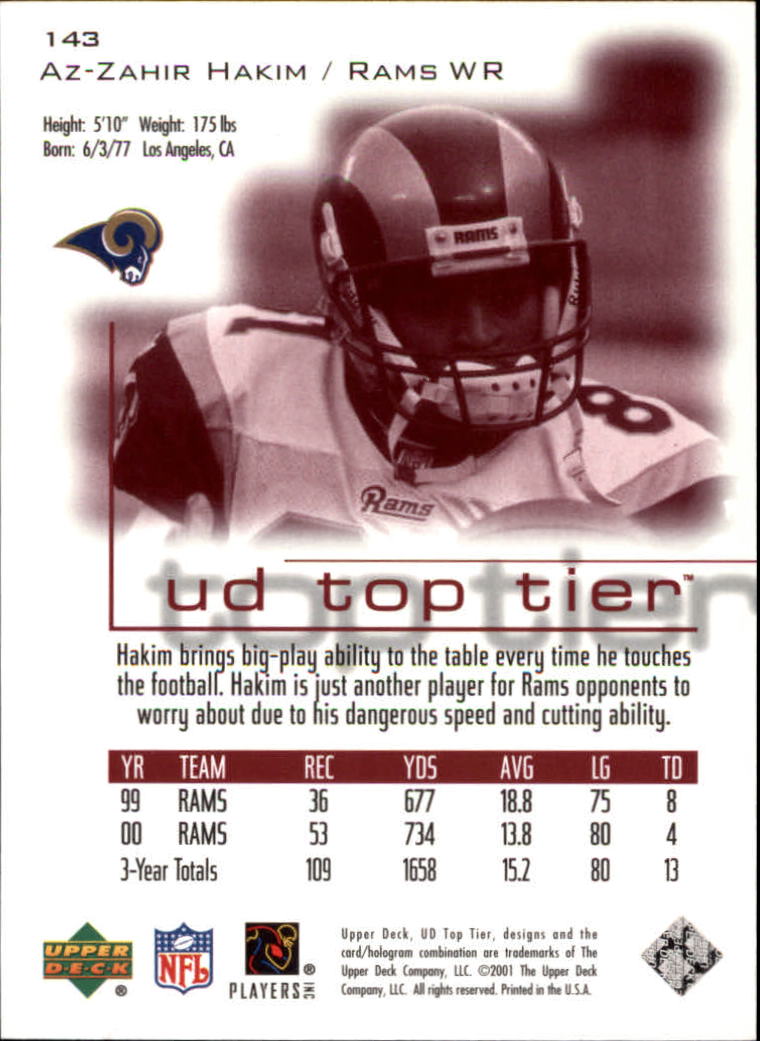 B1253- 2001 Upper Deck Top Tier FB 1-225 + Inserts -You Pick- 15+ FREE US SHIP - Picture 235 of 319