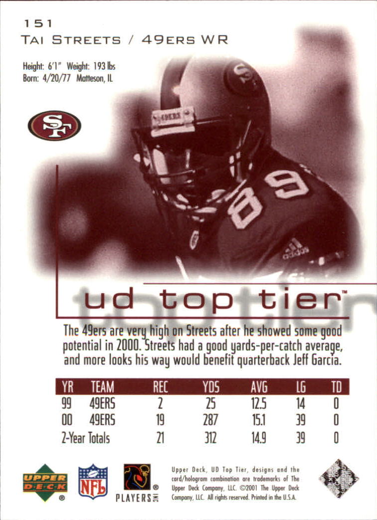 B1253- 2001 Upper Deck Top Tier FB 1-225 + Inserts -You Pick- 15+ FREE US SHIP - Picture 251 of 319