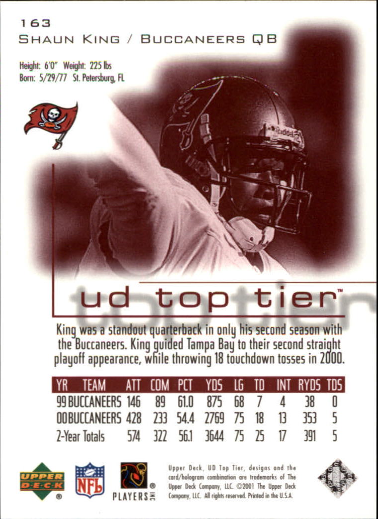 B1253- 2001 Upper Deck Top Tier FB 1-225 + Inserts -You Pick- 15+ FREE US SHIP - Picture 275 of 319