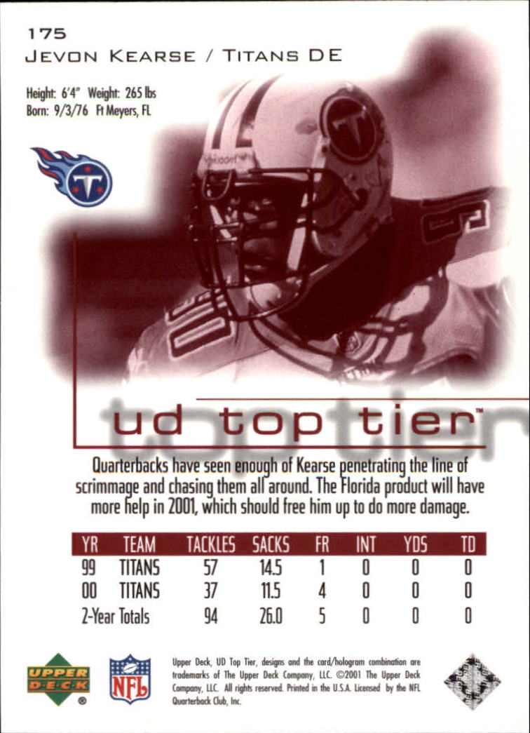 B1253- 2001 Upper Deck Top Tier FB 1-225 + Inserts -You Pick- 15+ FREE US SHIP - Picture 299 of 319