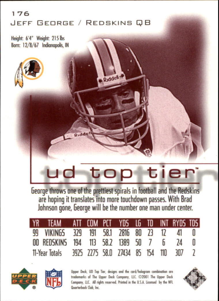 B1253- 2001 Upper Deck Top Tier FB 1-225 + Inserts -You Pick- 15+ FREE US SHIP - Picture 301 of 319