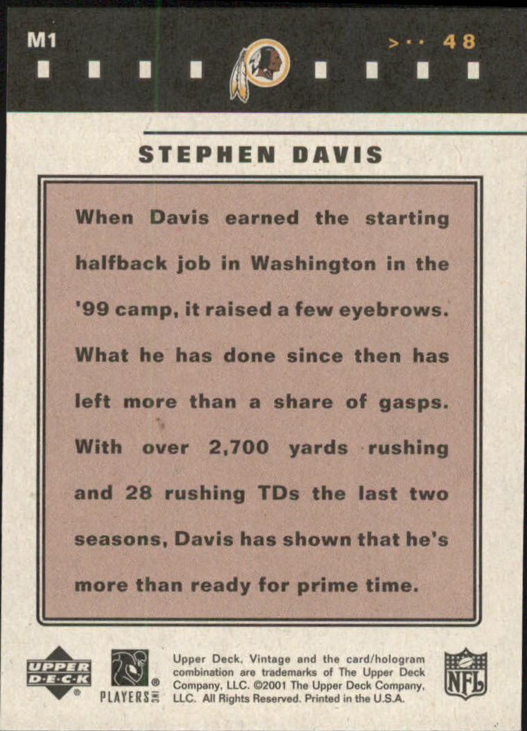 2001 Vintage (Upper Deck) Football "Insert" Cards - Picture 11 of 19