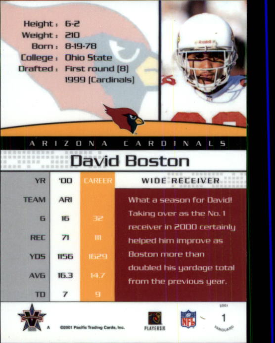 A8035- 2001 Vanguard Football Cards 1-135 +Rookies -You Pick- 15+ FREE US SHIP - Picture 29 of 141