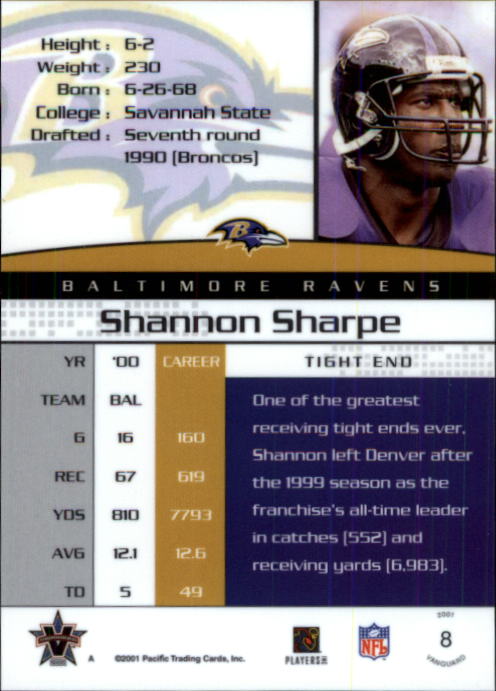 A8035- 2001 Vanguard Football Cards 1-135 +Rookies -You Pick- 15+ FREE US SHIP - Picture 89 of 141