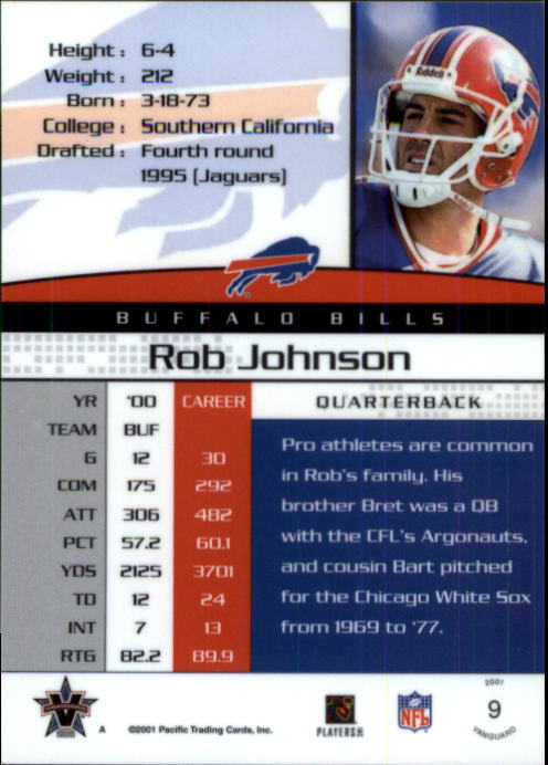 A8035- 2001 Vanguard Football Cards 1-135 +Rookies -You Pick- 15+ FREE US SHIP - Picture 91 of 141