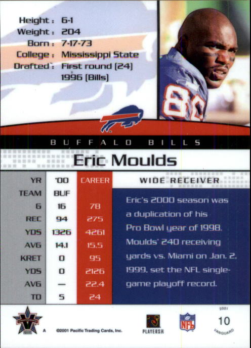 A8035- 2001 Vanguard Football Cards 1-135 +Rookies -You Pick- 15+ FREE US SHIP - Picture 49 of 141