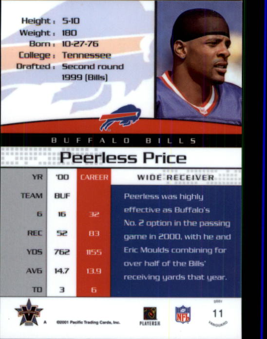 A8035- 2001 Vanguard Football Cards 1-135 +Rookies -You Pick- 15+ FREE US SHIP - Picture 51 of 141