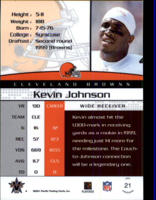 A8035- 2001 Vanguard Football Cards 1-135 +Rookies -You Pick- 15+ FREE US SHIP - Picture 65 of 141