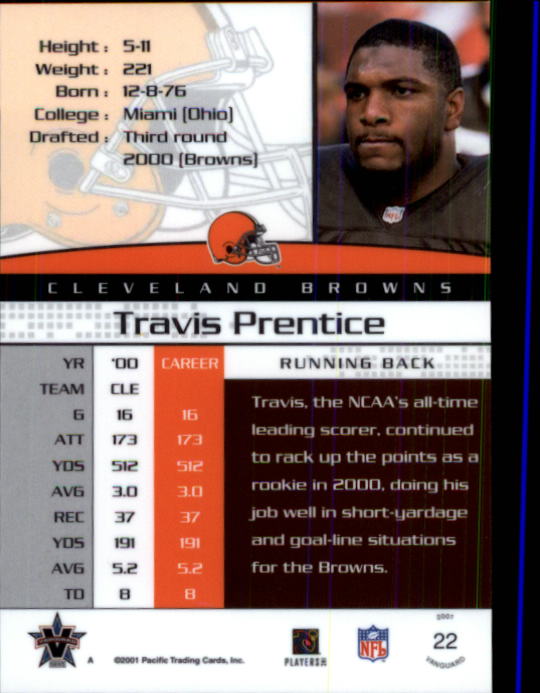 A8035- 2001 Vanguard Football Cards 1-135 +Rookies -You Pick- 15+ FREE US SHIP - Picture 37 of 141