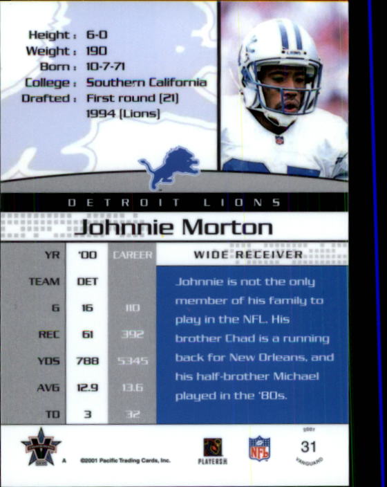 A8035- 2001 Vanguard Football Cards 1-135 +Rookies -You Pick- 15+ FREE US SHIP - Picture 95 of 141