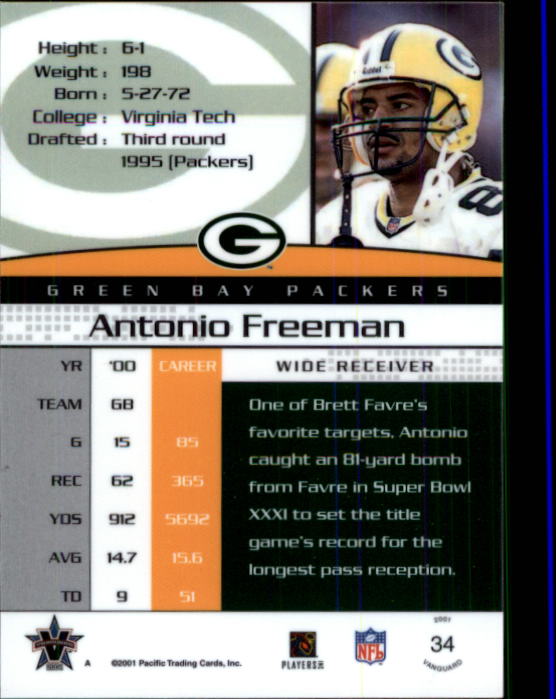 A8035- 2001 Vanguard Football Cards 1-135 +Rookies -You Pick- 15+ FREE US SHIP - Picture 121 of 141