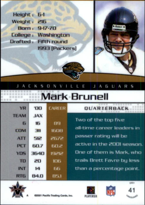 A8035- 2001 Vanguard Football Cards 1-135 +Rookies -You Pick- 15+ FREE US SHIP - Picture 103 of 141