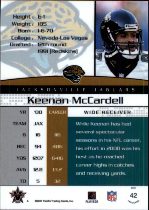 A8035- 2001 Vanguard Football Cards 1-135 +Rookies -You Pick- 15+ FREE US SHIP - Picture 105 of 141