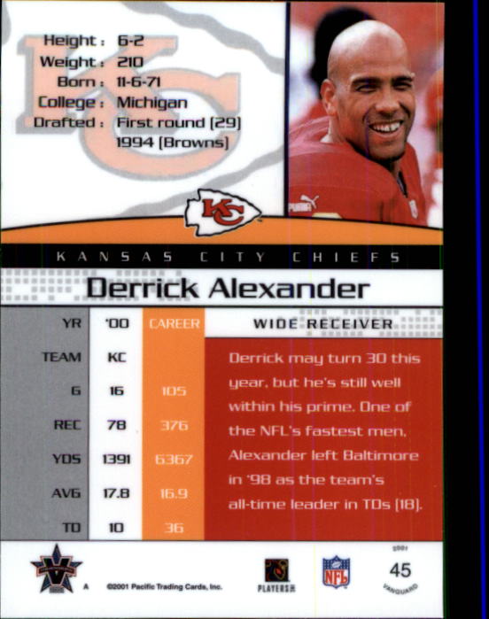 A8035- 2001 Vanguard Football Cards 1-135 +Rookies -You Pick- 15+ FREE US SHIP - Picture 17 of 141