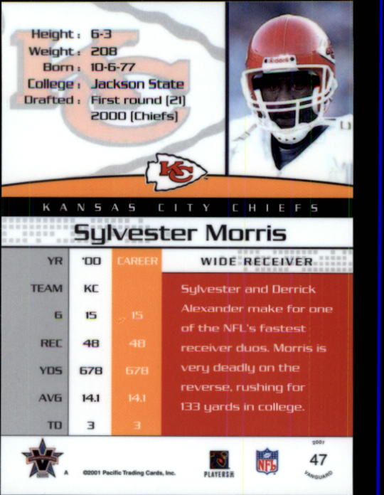 A8035- 2001 Vanguard Football Cards 1-135 +Rookies -You Pick- 15+ FREE US SHIP - Picture 19 of 141