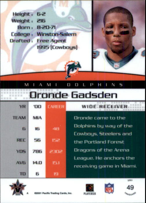 A8035- 2001 Vanguard Football Cards 1-135 +Rookies -You Pick- 15+ FREE US SHIP - Picture 23 of 141