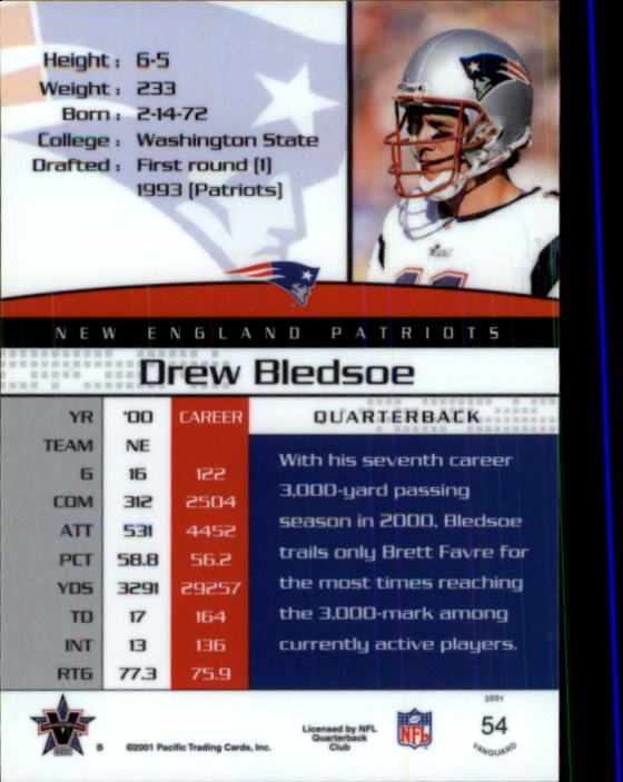 A8035- 2001 Vanguard Football Cards 1-135 +Rookies -You Pick- 15+ FREE US SHIP - Picture 107 of 141