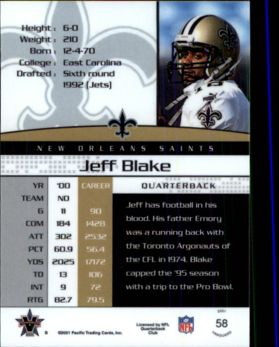 A8035- 2001 Vanguard Football Cards 1-135 +Rookies -You Pick- 15+ FREE US SHIP - Picture 83 of 141