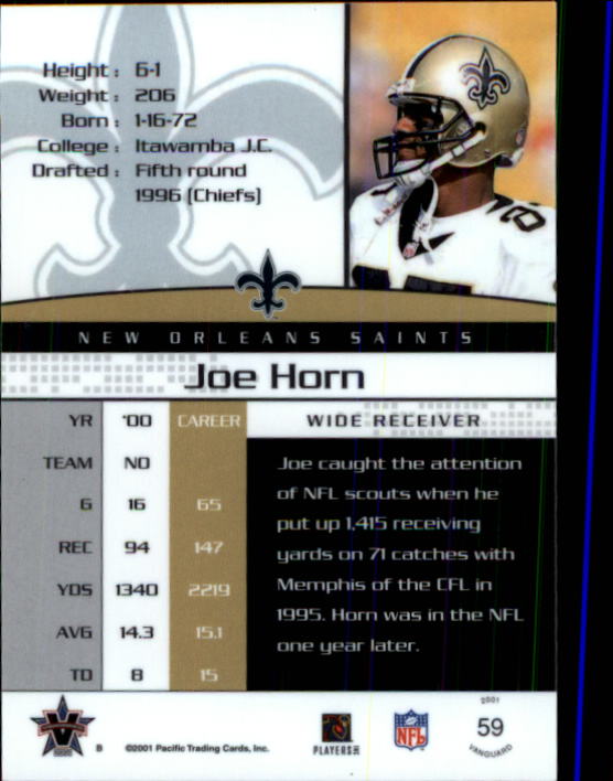 A8035- 2001 Vanguard Football Cards 1-135 +Rookies -You Pick- 15+ FREE US SHIP - Picture 33 of 141