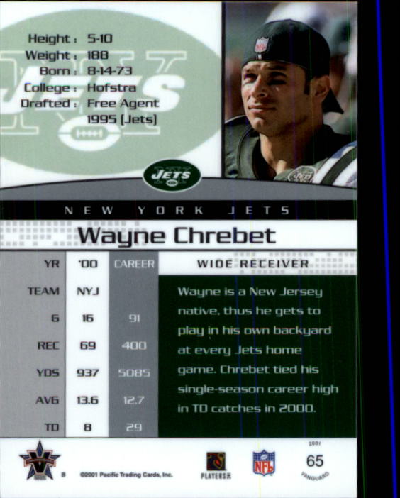 A8035- 2001 Vanguard Football Cards 1-135 +Rookies -You Pick- 15+ FREE US SHIP - Picture 25 of 141