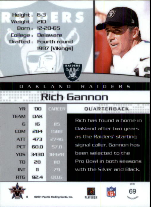 A8035- 2001 Vanguard Football Cards 1-135 +Rookies -You Pick- 15+ FREE US SHIP - Picture 71 of 141