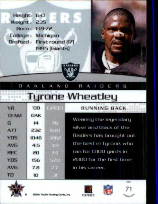 A8035- 2001 Vanguard Football Cards 1-135 +Rookies -You Pick- 15+ FREE US SHIP - Picture 69 of 141