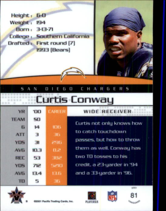 A8035- 2001 Vanguard Football Cards 1-135 +Rookies -You Pick- 15+ FREE US SHIP - Picture 73 of 141