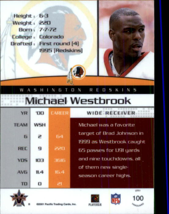 A8035- 2001 Vanguard Football Cards 1-135 +Rookies -You Pick- 15+ FREE US SHIP - Picture 43 of 141