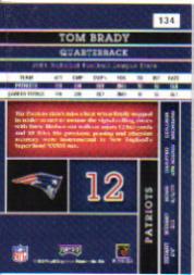 2002 Absolute Memorabilia #134 Tom Brady back image