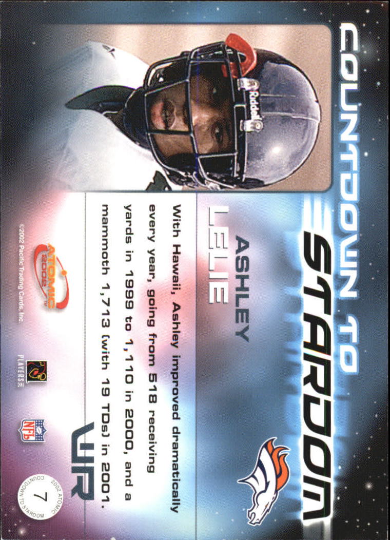 2002 Atomic (Pacific) Football "Insert" Cards - Picture 17 of 39